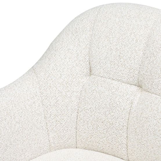 Swivel Chair Santos Beige-Cream/Black Legs
