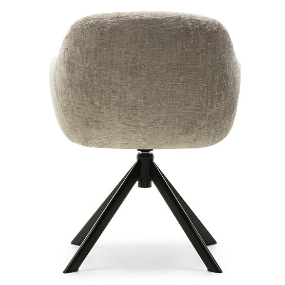 Swivel Chair Santos Light Beige/Black Legs