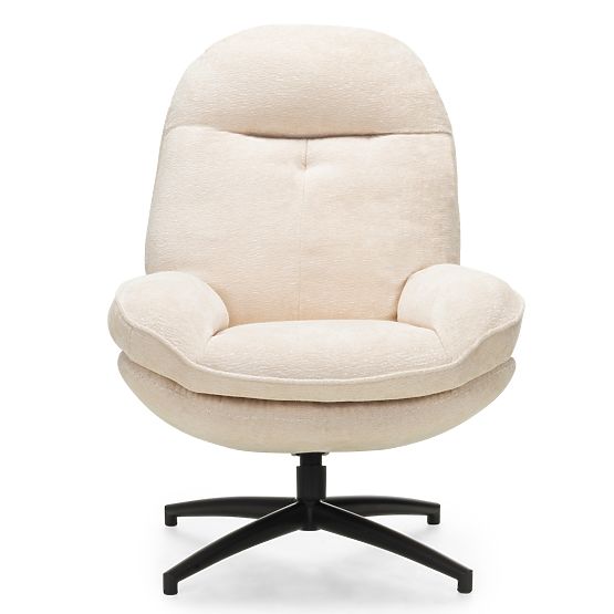 Swivel Chair with Footrest Verano Beige