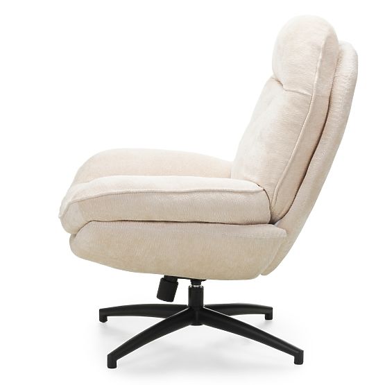 Swivel Chair with Footrest Verano Beige