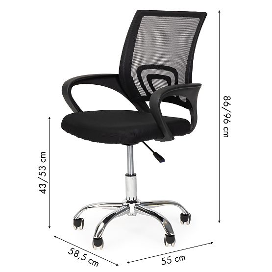 Swivel Office Chair with Contoured Design