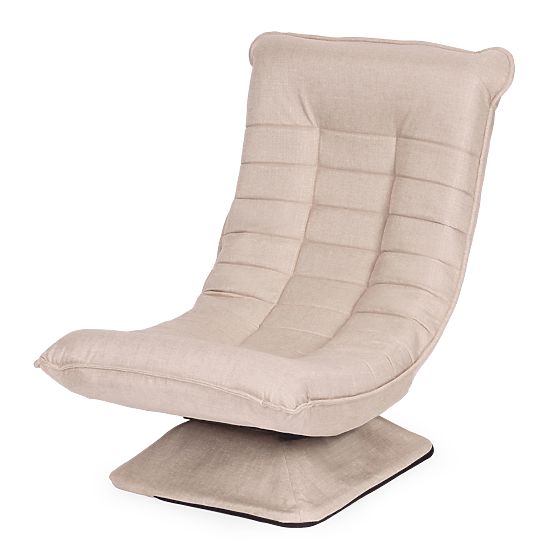 Swivel Reclining Chair with Adjustable Lounger for Living Room Beige ModernHome
