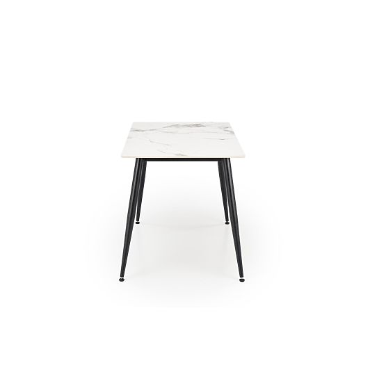Table EMILIO 120 top - white marble, legs - black (2p=1pc)