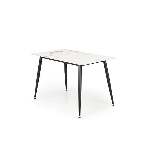 Table EMILIO 120 top - white marble, legs - black (2p=1pc)