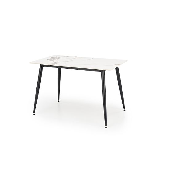 Table EMILIO 120 top - white marble, legs - black (2p=1pc)