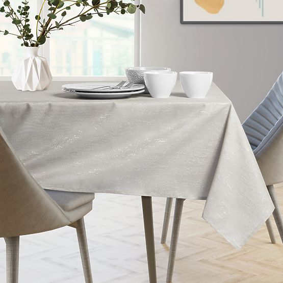 Table Runner VESTA Color Cream Embossed Modern Design 30x140 ameliahome