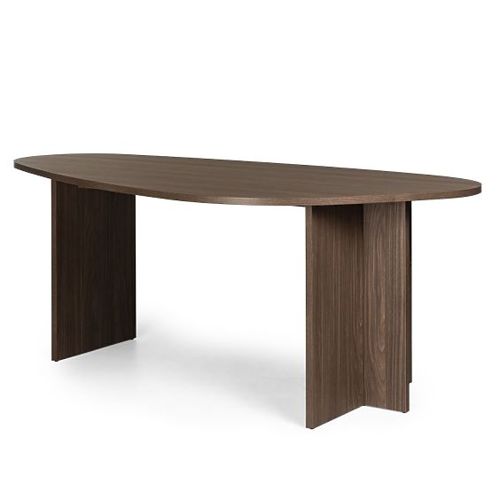 Table with Irregular Top Zeva 200 cm, Lincoln Walnut
