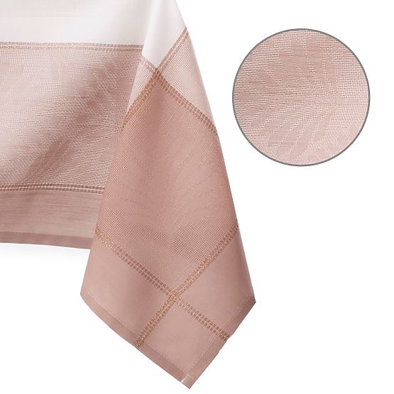 Tablecloth LILLE color pink smooth classic pattern 130x160 ameliahome