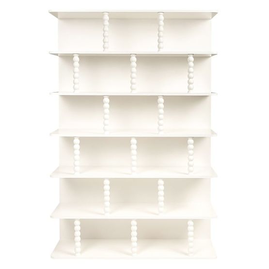 Tall Perla Shelf, White, Ball Supports