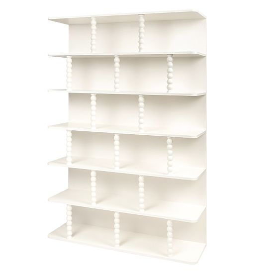 Tall Perla Shelf, White, Ball Supports