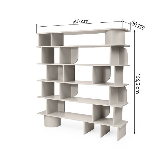 Tall Rangali Shelf, Cashmere, Rounded