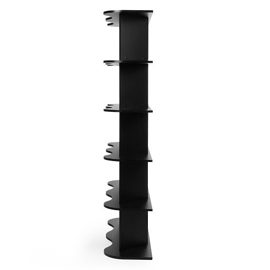 Tall Rheo Shelf, Black, Wavy