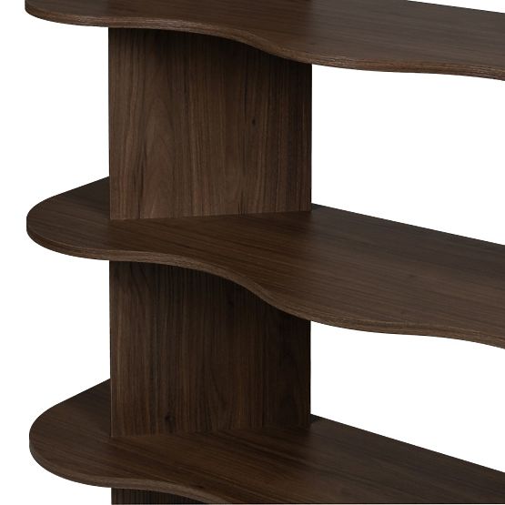Tall Rheo Shelf, Villa Walnut, Wavy