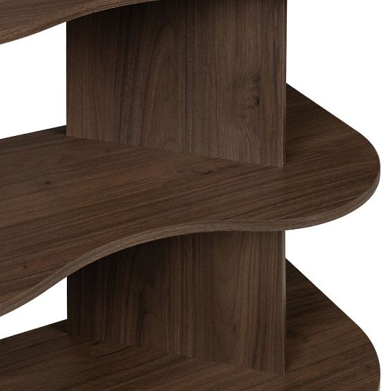 Tall Rheo Shelf, Villa Walnut, Wavy