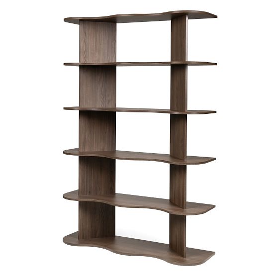 Tall Rheo Shelf, Villa Walnut, Wavy
