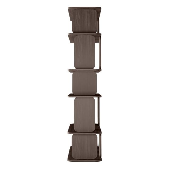 Tall, Rounded Tulumo Shelf, Walnut Villa