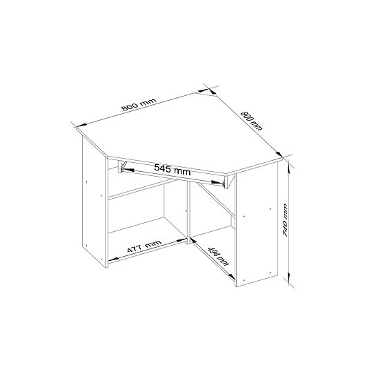 TED Corner Desk Oak Sonoma