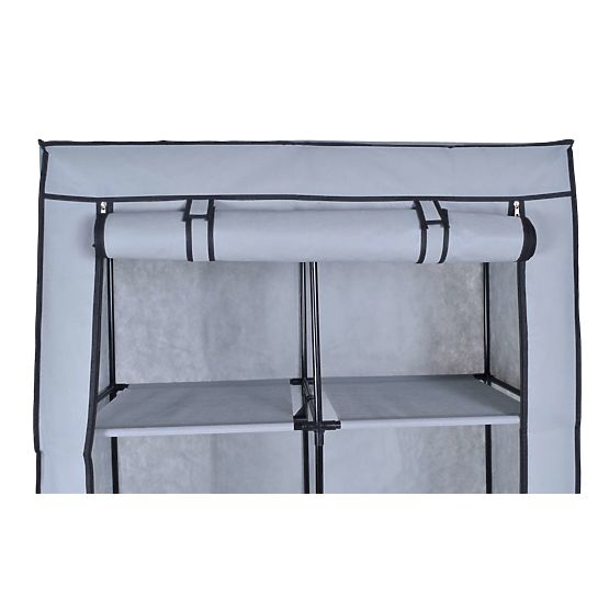 Textile Cabinet with 6 Shelves Mira - Grey
