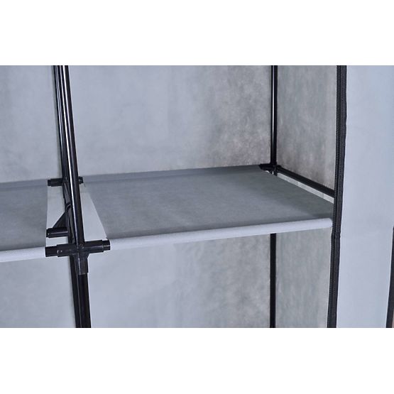Textile Cabinet with 6 Shelves Mira - Grey