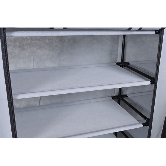 Textile Shoe Cabinet Gabi - Grey
