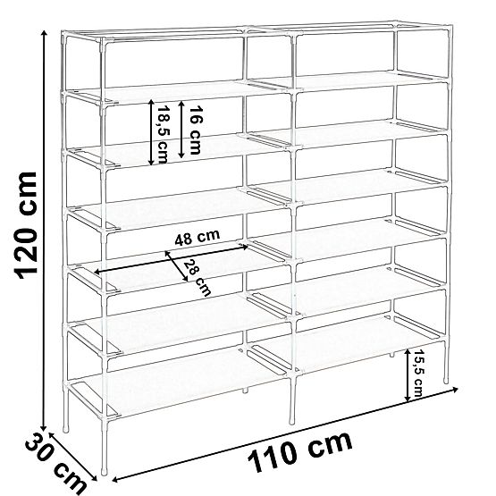Textile Shoe Cabinet Gabi - Zebra