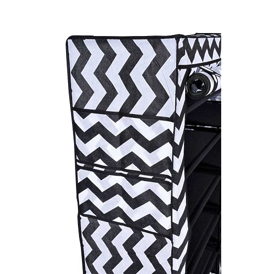 Textile Shoe Cabinet Gabi - Zebra