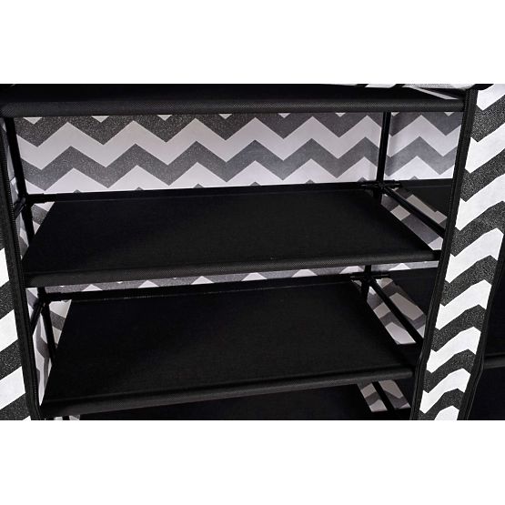 Textile Shoe Cabinet Gabi - Zebra