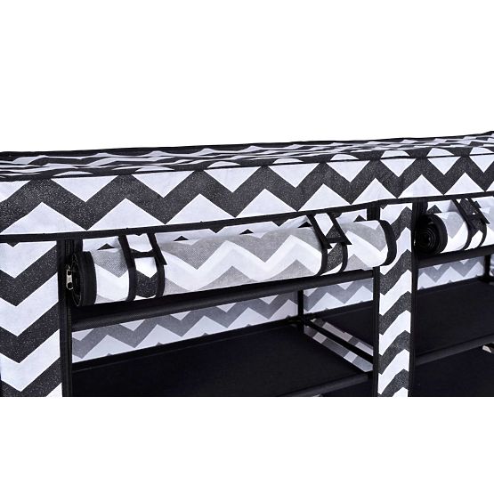 Textile Shoe Cabinet Gabi - Zebra