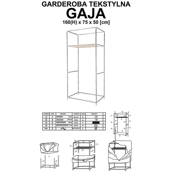 Textile Wardrobe Gaja Vitto - Brown