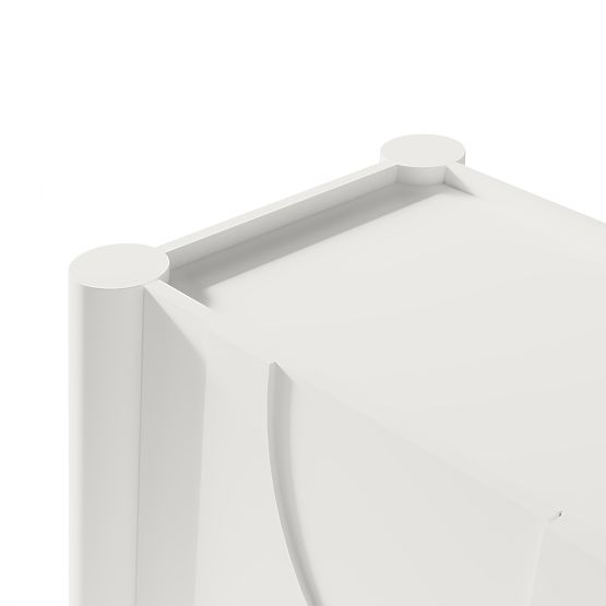 Three-Door Sideboard Lunaria with Carved Front, White