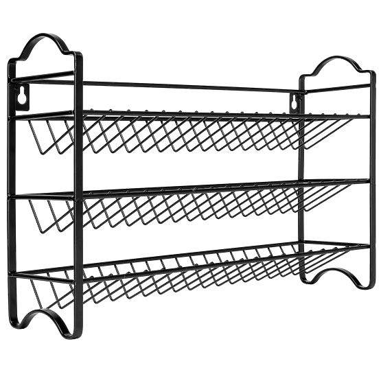 Tiered Spice Rack ENELDO 24 Jars + 72 Labels