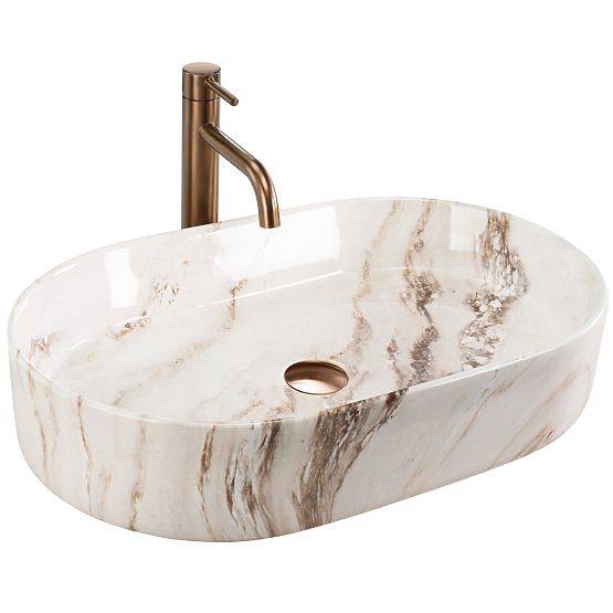 Timeless Countertop Basin Rea Nadia 60 Marrone