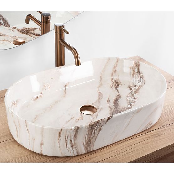 Timeless Countertop Basin Rea Nadia 60 Marrone