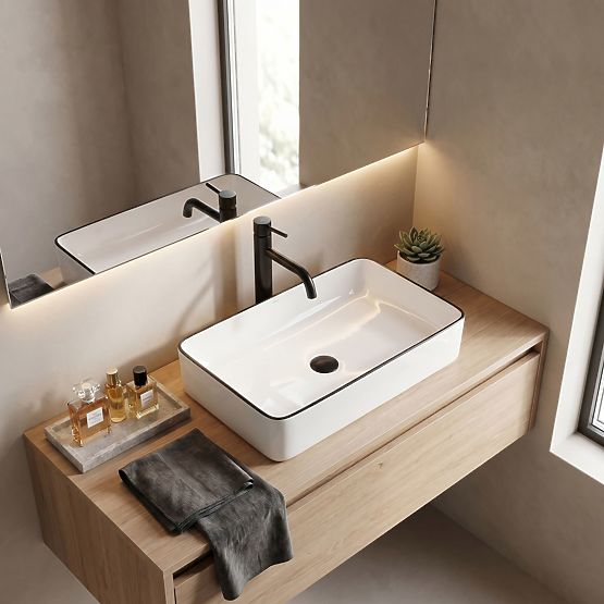 Timeless Denis Black Edge Sink