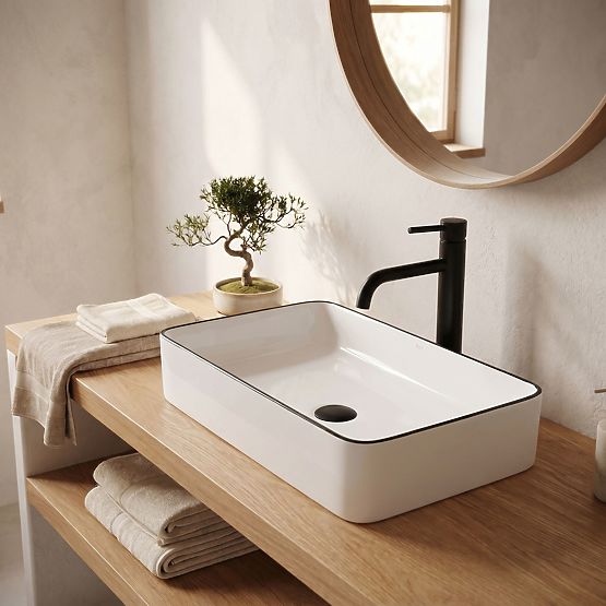 Timeless Denis Black Edge Sink