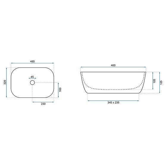 Timeless Rea Belinda Aiax Shiny Washbasin