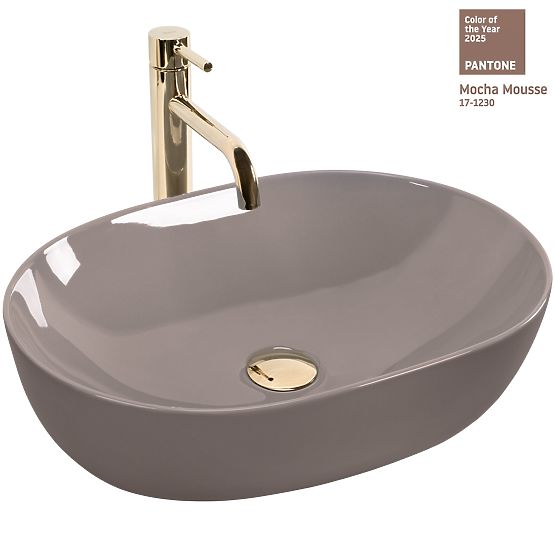 Timeless Rea Lisa Beige Shiny Washbasin