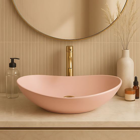 Timeless Rea Royal Powder Pink Matt Washbasin