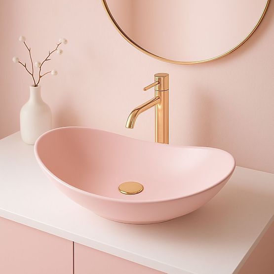 Timeless Rea Royal Powder Pink Matt Washbasin
