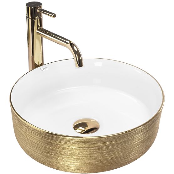 Timeless Rea Sami Brush Gold Washbasin