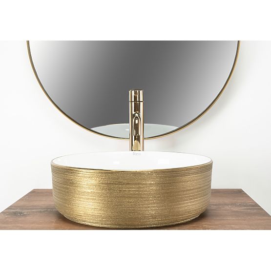 Timeless Rea Sami Brush Gold Washbasin