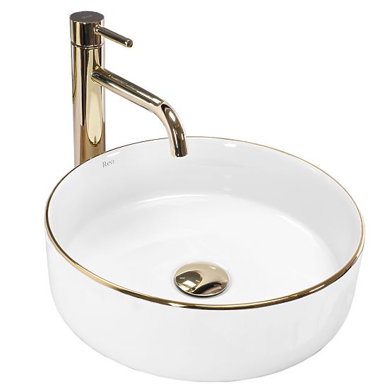 Timeless Rea Sami Gold Edge Washbasin