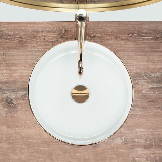 Timeless Rea Sami Gold Edge Washbasin