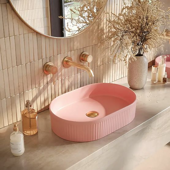 Timeless Rea Vanda Bubble Gum Matt Washbasin