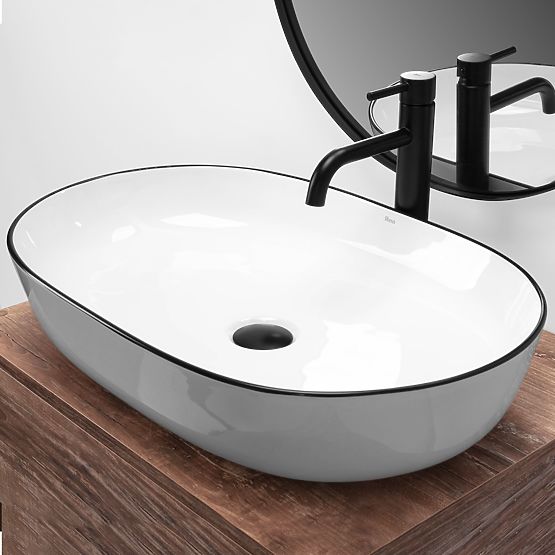 Timeless Washbasin Rea CLEO 61 Black Edge