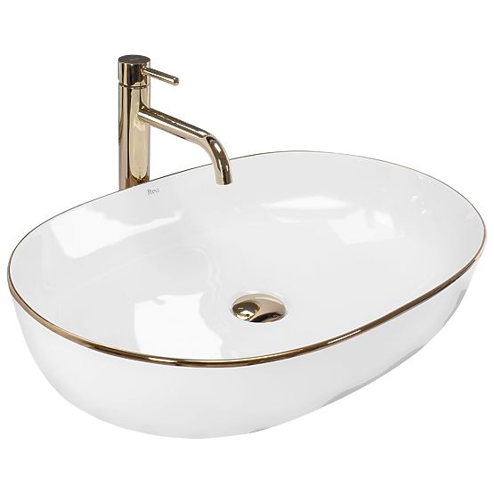 Timeless Washbasin Rea CLEO 61 Gold Edge