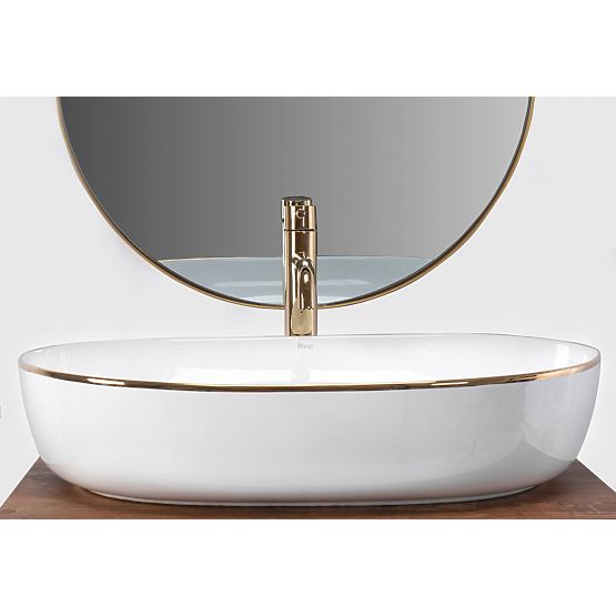 Timeless Washbasin Rea CLEO 61 Gold Edge