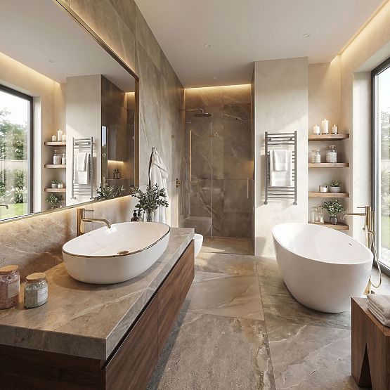 Timeless Washbasin Rea CLEO 61 Gold Edge