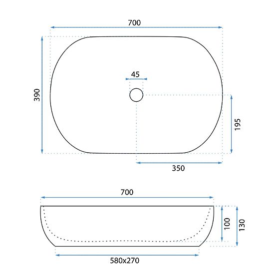 Timeless Washbasin Rea Cleo 71 White
