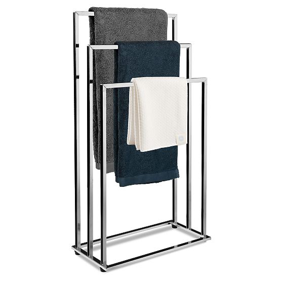 Tire Chrome 3-Arm Towel Rack Stand